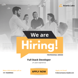Full stack developer job in Rajkot at Ananta Labs